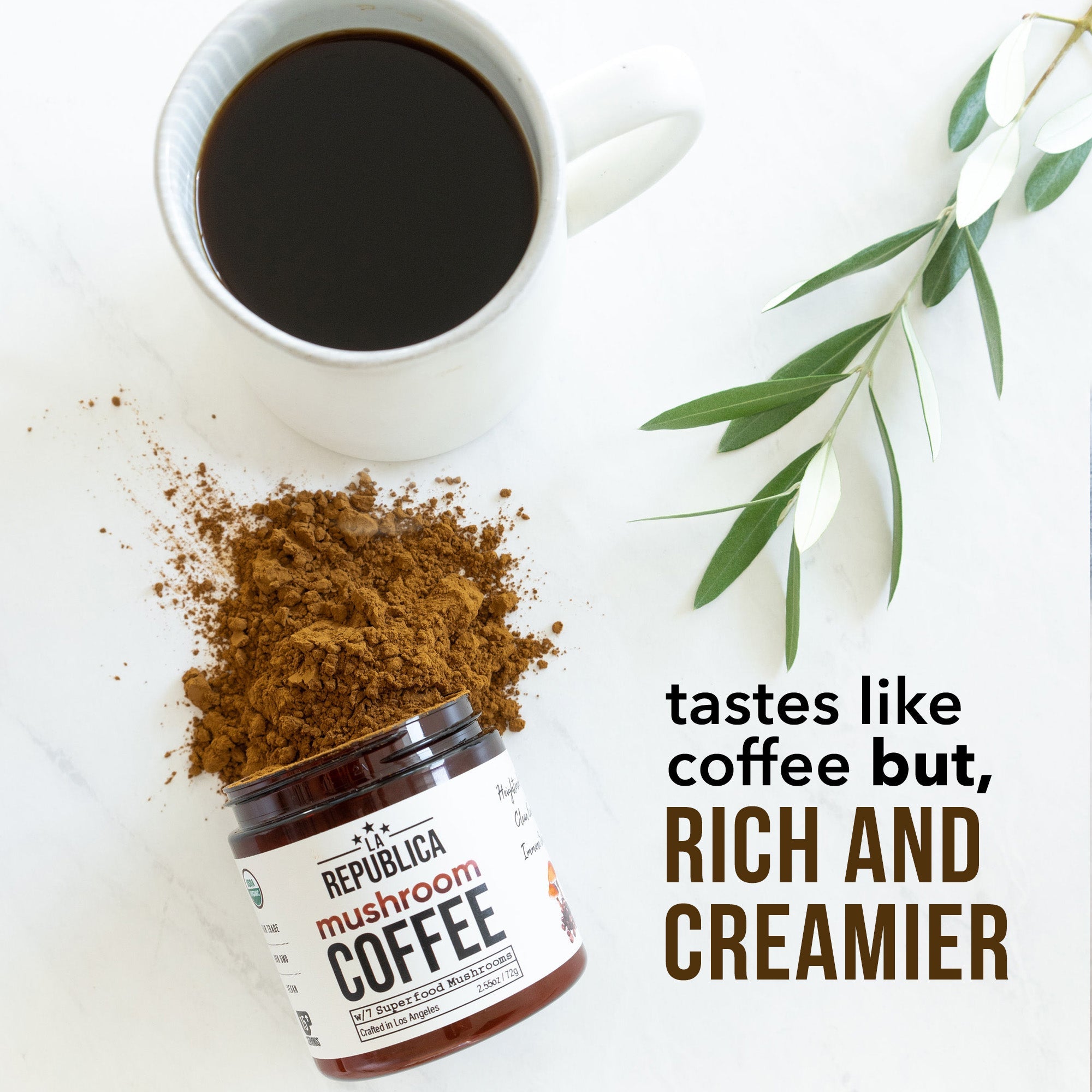 La Republica Organic Mushroom Coffee with 7 Superfood Mushrooms