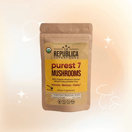 La Republica Purest 7 Mushrooms Extract Powder Blend SMALL 3 oz Bag - Multiverse