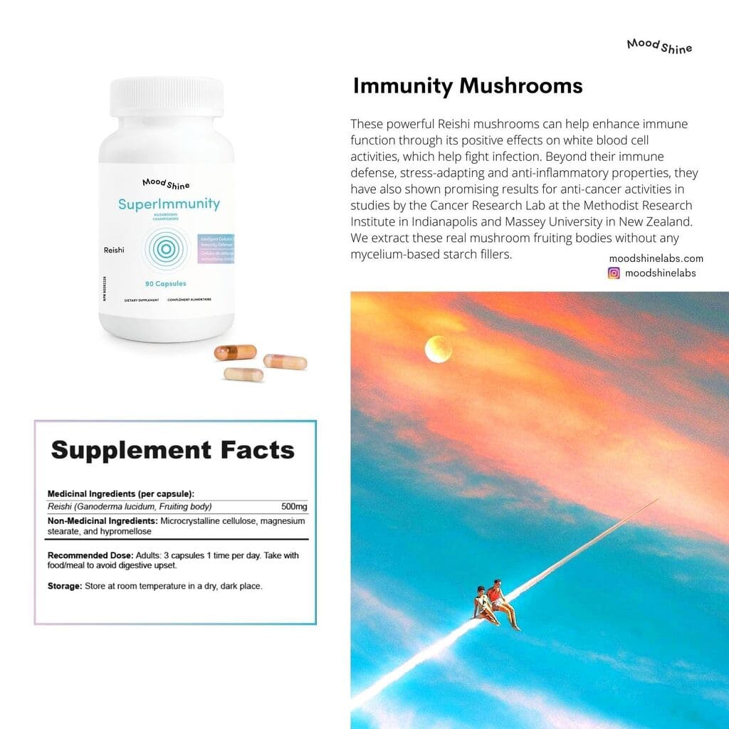 Mood Shine Super Immunity Defense Reishi Mushroom Boost - Multiverse