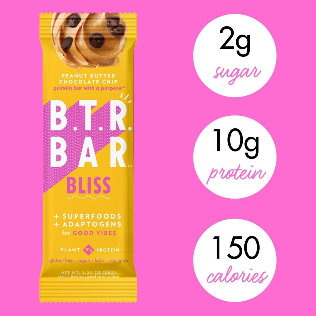 Btr Bar B.T.R. Bar Peanut Butter Chocolate Chip BLISS (12 Count) – Multiverse