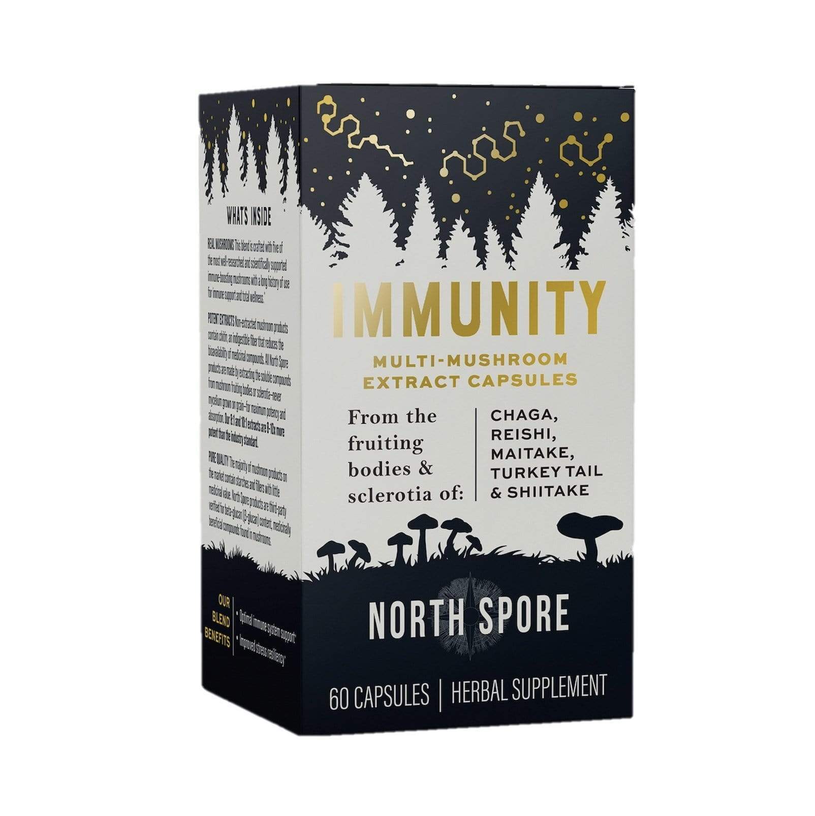 North Spore 'Immunity' Organic Multi-Mushroom Extract Capsules - Multiverse