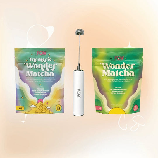 Pow Wonder Matcha + Turmeric Wonder Matcha + Whisk Bundle - Multiverse